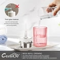 thumbnail image 5 of CERBIOR Bathroom Accessories Set, 4 Pcs Glass Bathroom Accessories Sets Complete w/Soap Dispenser, Soap Dish ,Toothbrush Holder,Tumbler, Bathroom Decor, Gift for Home Apartment (Silver Pink), 5 of 9