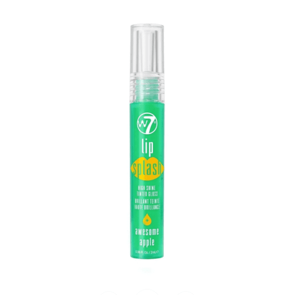 W7 Lip Splash High Shine Tinted Lip Gloss Awesome Apple Translucent Shimmer 2ml
