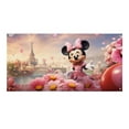 thumbnail image 1 of Minnie Mouse-Theme Backdrops Banner Birthday Party Decor Supplies Personalized Party Backdrop Decoration,4x6ft（120x180cm）, 1 of 6
