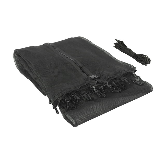 Upper Bounce Trampoline Replacement Enclosure Safety Net, Fits For 8 FT. Round Frames, Using 2 Arches, with Sleeves on top -NET ONLY