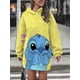 thumbnail image 3 of Sudadera con capucha de Disney Stitch para mujer, vestido de suéter informal de calle, moda de viento Simple, regalo de cumpleaños, Top nuevo, 3 of 4