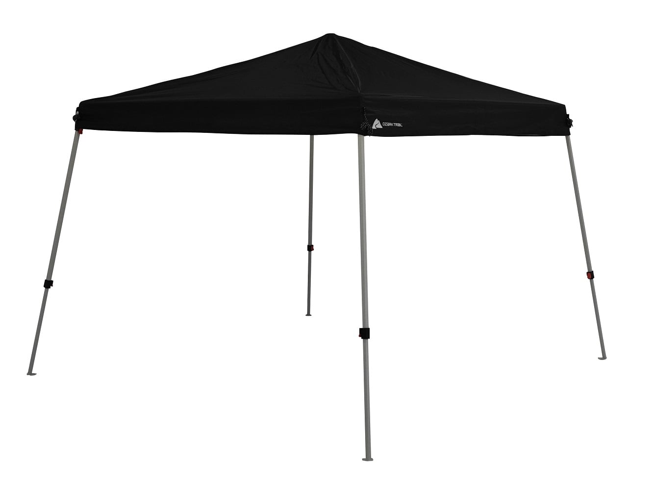 Ozark Trail 10' x 10' Instant Slant Leg Canopy, Black, Outdoor Canopy