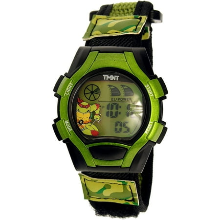 Teenage Mutant Ninja Turtles Boy's TURAD300 Green Nylon Quartz Sport (Best Watches For Teenage Guys)