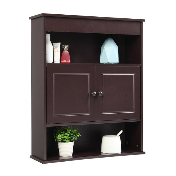 Topcobe Wall Mounted Bathroom Cabinet, Wooden Wall Cabinets, Waterproof
