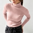 thumbnail image 6 of XRoczxe Women Ribbed Turtleneck Long Sleeve Knit Top, Slim Fit Basic Pullover, Versatile Fall Winter Layering Sweater, 6 of 8