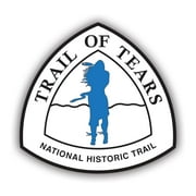Trail of Tears National Historic Trail Sign Sticker Decal - Self Adhesive Vinyl - Weatherproof - Made in USA - native americans forced relocations hike travel rv