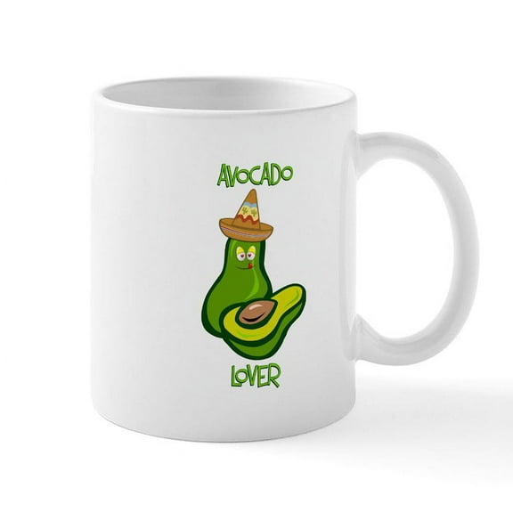 CafePress - Avocado Lover Mug - 11 oz Ceramic Mug - Novelty Coffee Tea Cup