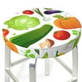 thumbnail image 3 of Balery Vegetables2 Velvet Round Bar Chair Cushion Cover Adjustable, Protects From Scratches And Stains, Soft & Washable Ideal For Wooden And Metal Stools - 12 Inch, 3 of 7