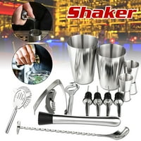 Cocktail Shaker Bar Set -14Pack Stainless Steel Cocktail Shaker Mixer Drink Bartender Martini Tools Bar Kit