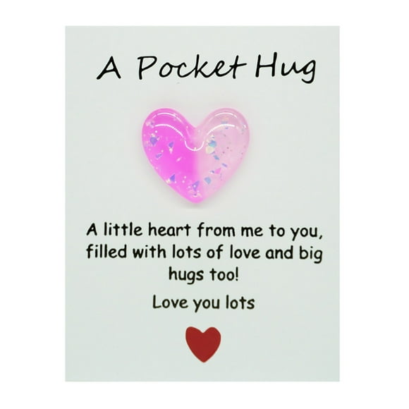 Binwennn Christmas Thank You Notes with Envelopes Set Valentines Cards for Husband Task Storage for Teachers Pocket Hug Encouragement Cards And Heart Shaped Pocket Hug Keepsakes To Assist Family