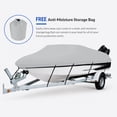 thumbnail image 5 of "Seamander 600 Denier Heavy Duty Waterproof Boat Cover, Fits 23'-24'L x 102""W V-Hull Fishing Ski Boat, Gray", 5 of 7