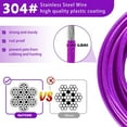 thumbnail image 4 of HaiYUAN Dog Tie Out Cable 10/15/20/25/30FT Dog Run Cable Rosy Pink/Blue/Purple/Silver/Red/Green/YellowTie Out Cable for Large Dogs Heavy Duty for Outside Hold Large Dogs Up to 250LBS, 4 of 9