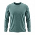thumbnail image 5 of Daiosportswear Men's Long Sleeve Tee Shirts Lightweight Casual Comfort Crewneck Plain Long Sleeve Shirts Basic Tees Mint Green XL, 5 of 6