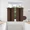 BROWN, variant on Gorgeous Home Linen 2pc Set Versatil Short Curtain Grommet Thermal Blackout Window Tier Unlined Panels 28"x36" Each Piece Solid Color Black