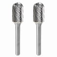 thumbnail image 1 of 2Pcs  Steel Grinder Carbide Rotary File Cylindrical Ball End Milling Cutter Grinding Engraving Double Groove, 1 of 6