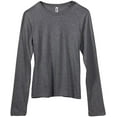 thumbnail image 2 of BELLA+CANVAS T-Shirt Jersey à Manches Longues pour Femmes, P, Gris Chiné Foncé, 2 of 4