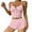 Pink, variant on Bibifish Womens Pajama Sets Valentine'S Day Sleeveless Strap Sleepwear Sets Cute Heart Print Cami With Shorts 2 Piece Trendy Nightwear Sets