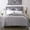 Gray, variant on Evolive All Season Pre Washed Soft Microfiber White Goose Down Alternative Comforter with Box Stitching (Navy, King)