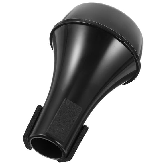 EXHUMKY Plastic Trumpet Straight Mute for Beginners, ABS Material Black, Replacement Instrument Mute 1.5in x 2.75in x 4.5in