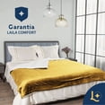 thumbnail image 2 of Cobija Cobertor Aborregado Matrimonial Frazada Ultra Suave 100% Microfibra de Poliéster Mostaza Laila Comfort, 2 of 8