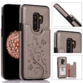 thumbnail image 5 of Asuwish Compatible with Samsung Galaxy S9 Plus Wallet Phone Case Tempered Glass Screen Protector and Flower PU Leather Credit Card Holder Stand Cell Cover for S9+ 9S 9+ S 9 9plus S9plus Women Grey, 5 of 6