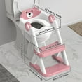thumbnail image 6 of Babyomi Toddler Potty Training Seat with step stools, Foldable Adjustable Toilet Ladders with Handles & Splash Guard for kid, Pink, 6 of 6