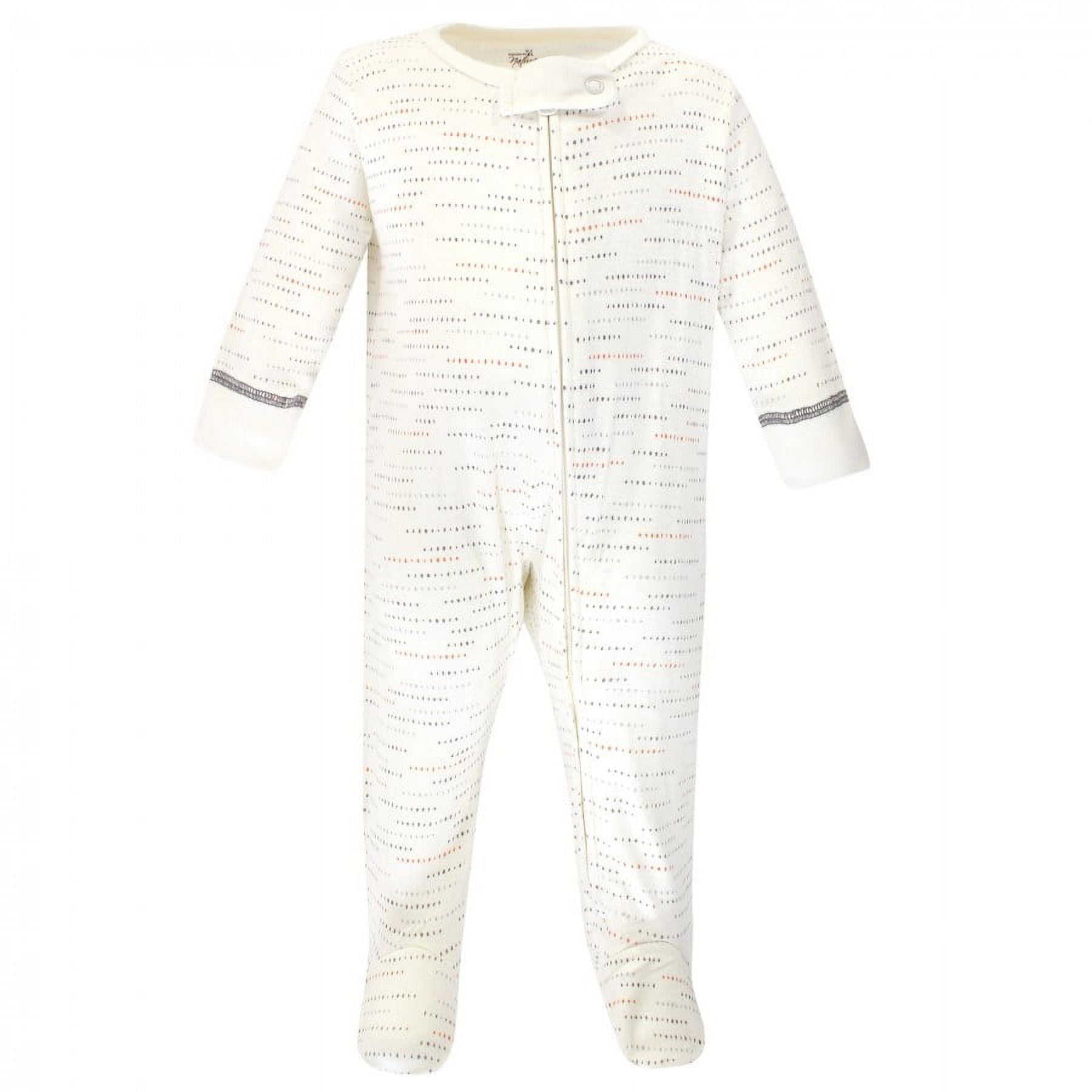 Touched by Nature Baby Boy Organic Cotton Zipper Sleep and Play 3pk, Boho Fox, 3-6 Months