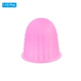 thumbnail image 3 of Uxcell Silicone Finger Tips Thumb Fingertip Protector Guard Thimble Pink Big Size 10 pack, 3 of 5