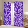 thumbnail image 2 of Manfei Purple Damask Flower Curtains Pack of 2 (42x84 Each), Tribal Hippie Mandala Curtains Blackout, Teen Adult Female Man Bedroom Curtains, Curtains and Drapes Room Decor, 2 of 6