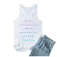 thumbnail image 2 of Camiseta sin mangas informal para mujer: camiseta sin mangas de cuello redondo con estampado de letras veraniego y corte holgado para ocasiones informales., 2 of 5