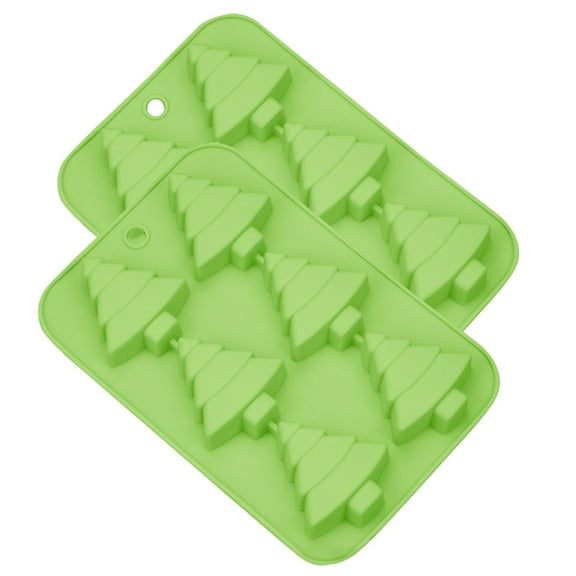 Tunhigl Christmas Tree Cake Molds Set - DIY Holiday Baking Tools for Cookies & Gingerbread, Festive Christmas Hat Design, Perfect for Seasonal Gifts and Family Fun Green