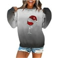 thumbnail image 1 of Fridja Mode Femmes Manches Longues Col Rond Imprimé Sweat-Shirt Tops Blouse, 1 of 3