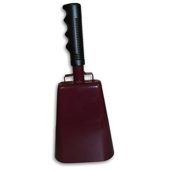 Toys  LARGE 11 Inch COWBELL With Handle Maroon