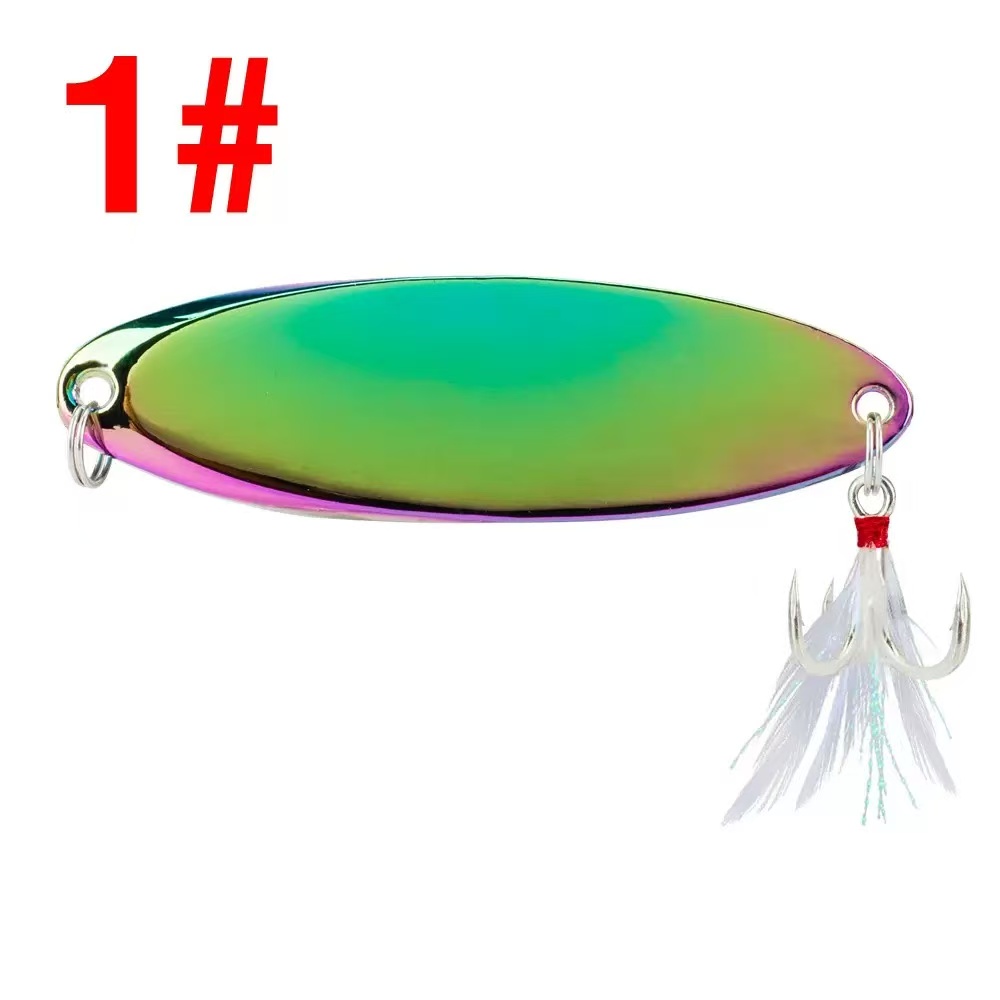 5PC personalized custom style Length and width Fishing Lures Jigs 3D Printing Luya Bait Snakehead Rod Sequins with Hook
