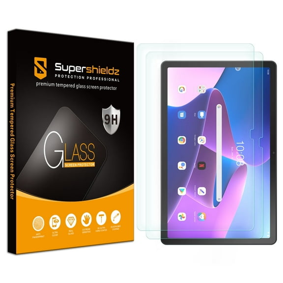 (2 Pack) Supershieldz Designed for Lenovo Tab M10 Plus (Gen 3) 10.6 inch Screen Protector, (Tempered Glass) Anti Scratch, Bubble Free
