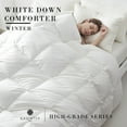 thumbnail image 3 of Kasentex Warm Premium White Goose Down Comforter - Heavy/Winter - 100% Cotton Fabric, Hypoallergenic, Duvet Insert w/Black Piped Edge, White, Queen Size, 3 of 3