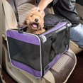 thumbnail image 3 of Bolsa de transporte para mascotas GAPZER para perra Yorkie Travel Kennel, color morado, 3 of 9