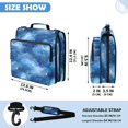 thumbnail image 3 of Zipper Binder with Shoulder Strap 2 inch 3 Ring Waterproof File Folder Organizer Bag 500 Sheet Watercolor Night Sky, 3 of 8