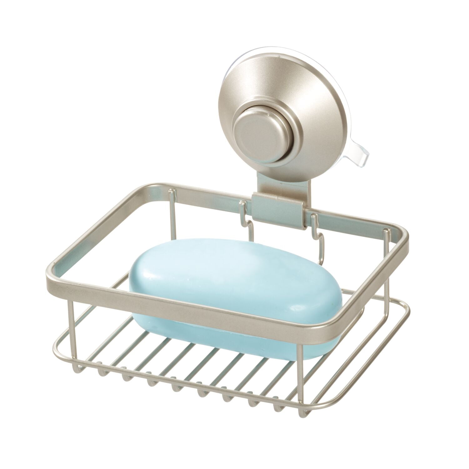 Idesign Rain Power Lock Bathroom Suction Soap Dish And Toothbrush/Razor Holder