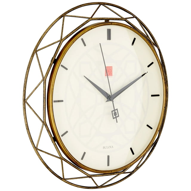 Reloj de pared Bulova C4834 Luxfer Prism Frank Lloyd Wright 35 cm