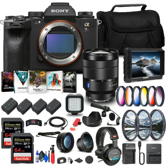 Sony Alpha a7R IIIA Mirrorless Digital Camera + Sony FE 24-70mm f/4 Lens - Pro Bundle