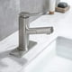 thumbnail image 5 of Placa de cubierta de grifo para lavabo de baño de 1 orificio o 3 orificios, lavabo de 4 pulgadas con centro, placa de grifo con escudo de níquel cepillado, 5 of 5