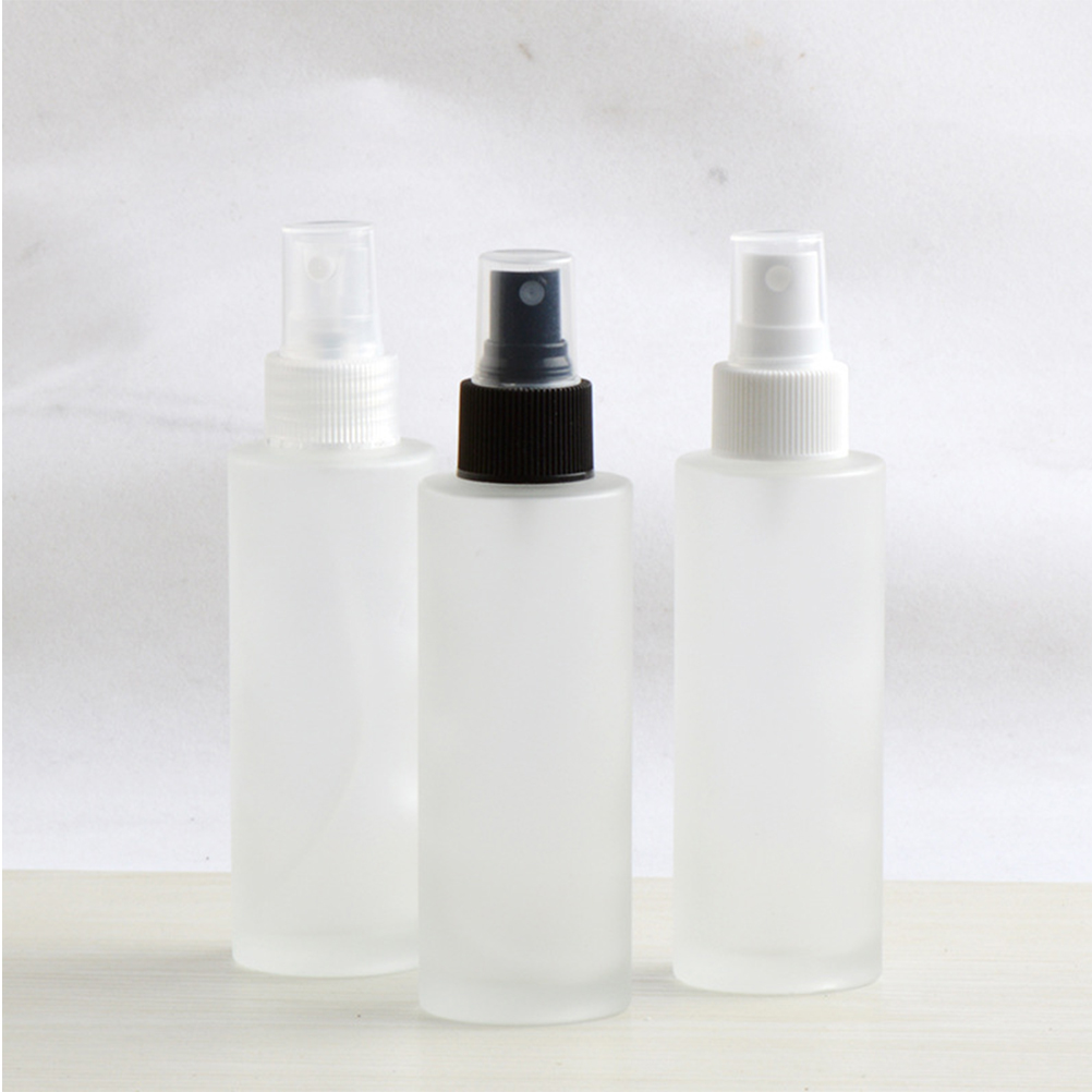 Tersarium 4pcs 100ml Frosted Empty Plastic Spray Bottles Travel Atomizer Portable Refillable Cosmetic Containers for Travel (Mixed Color)
