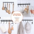 thumbnail image 5 of LNKOO Kitchen Rail Rack Utensil Organizer Wall Mounted Utensil Hanging Rack Multi-Purpose Hanger Hooks for Kitchen Tools, Pot, Towel (6 Hooks), 5 of 7