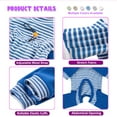 thumbnail image 2 of BT Bear Small Dog Jumpsuit, Small Dog Recovery Suit, Stripe Anti-Shedding Dog Pajamas Pjs, After Surgery Dog Onesie Shirt, Dog Sweater Coat for Puppy Small Dog Blue S, 2 of 7