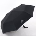 thumbnail image 1 of 12 Bone Automatic Black Rubber Folding Sunscreen Umbrella Men's Business style Reverse Umbrella, 1 of 4