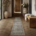 thumbnail image 3 of BERTHMEER 2'x6' Washable Runner Rugs for Hallway Bedroom Entryway Kitchen Non Slip Mossy Gray Vintage Oriental Traditional Distressed Runner Rugs, 3 of 6