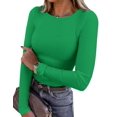 thumbnail image 1 of Remera PRETTYGARDEN 2025 de Punto Acanalado Manga Larga Verde XL, 1 of 9
