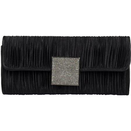 Brinley Co Women's Embellished Pleated Evening Clutch