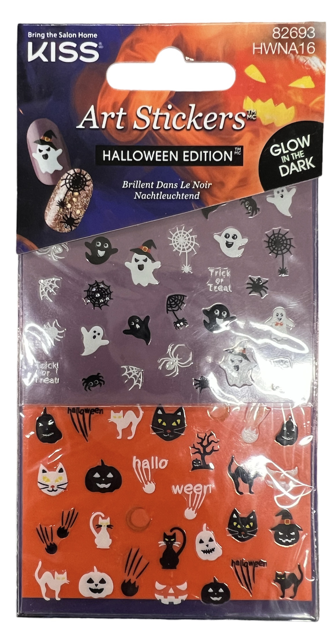 KISS Nail Art Stickers, Halloween Edition, Glow in the Dark, Dark